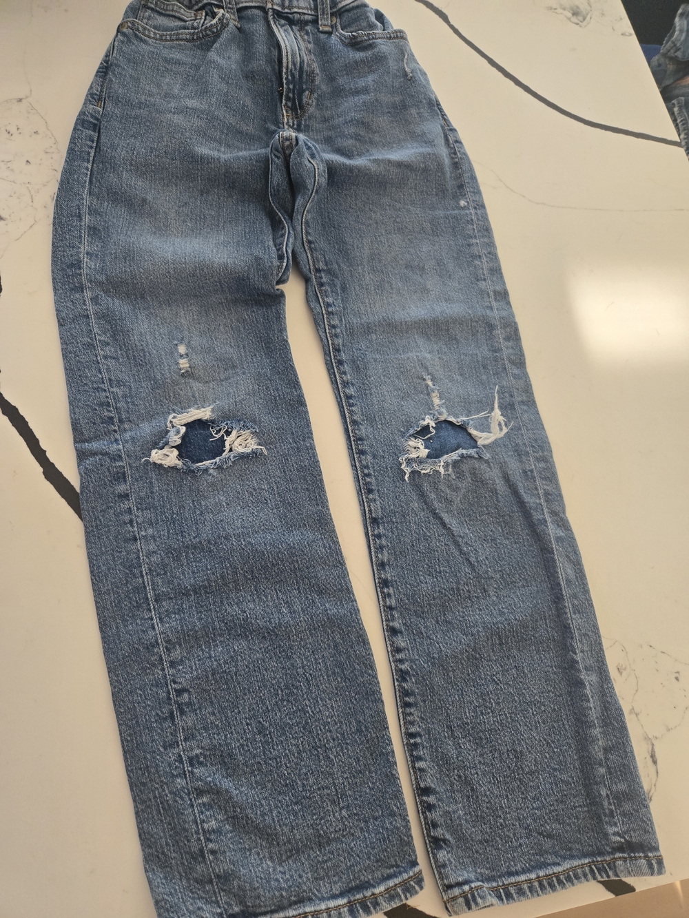 Old Navy Kid's Light Blue Distressed Denim Jeans